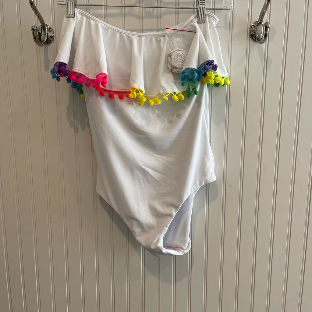 Nwt Pilyq Darling White Pom Pom Swimsuit!